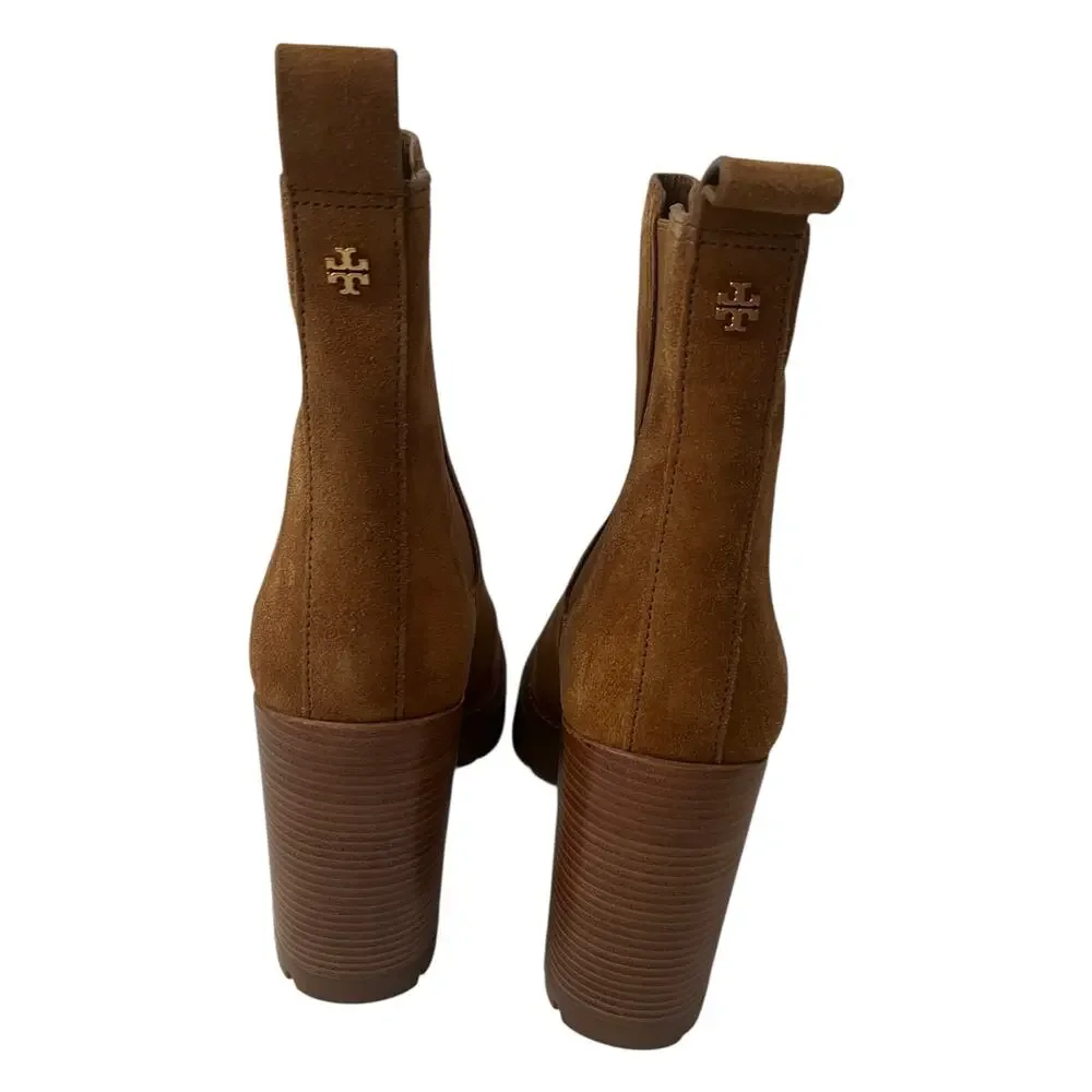 Tory Burch Chelsea 70MM Suede Lug Sole Boots Size 9